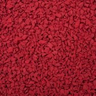 Bright red rubber granules